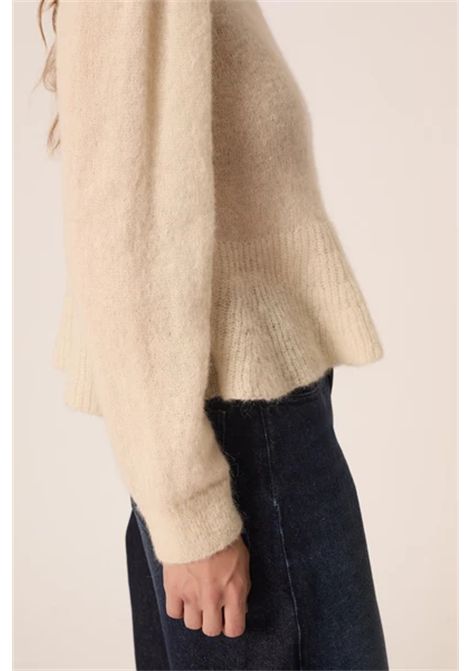 Des Petits Hauts Women's Bianca Cream Superfine Alpaca Peplum Sweater Des Petits Hauts |  | 1H26005602066